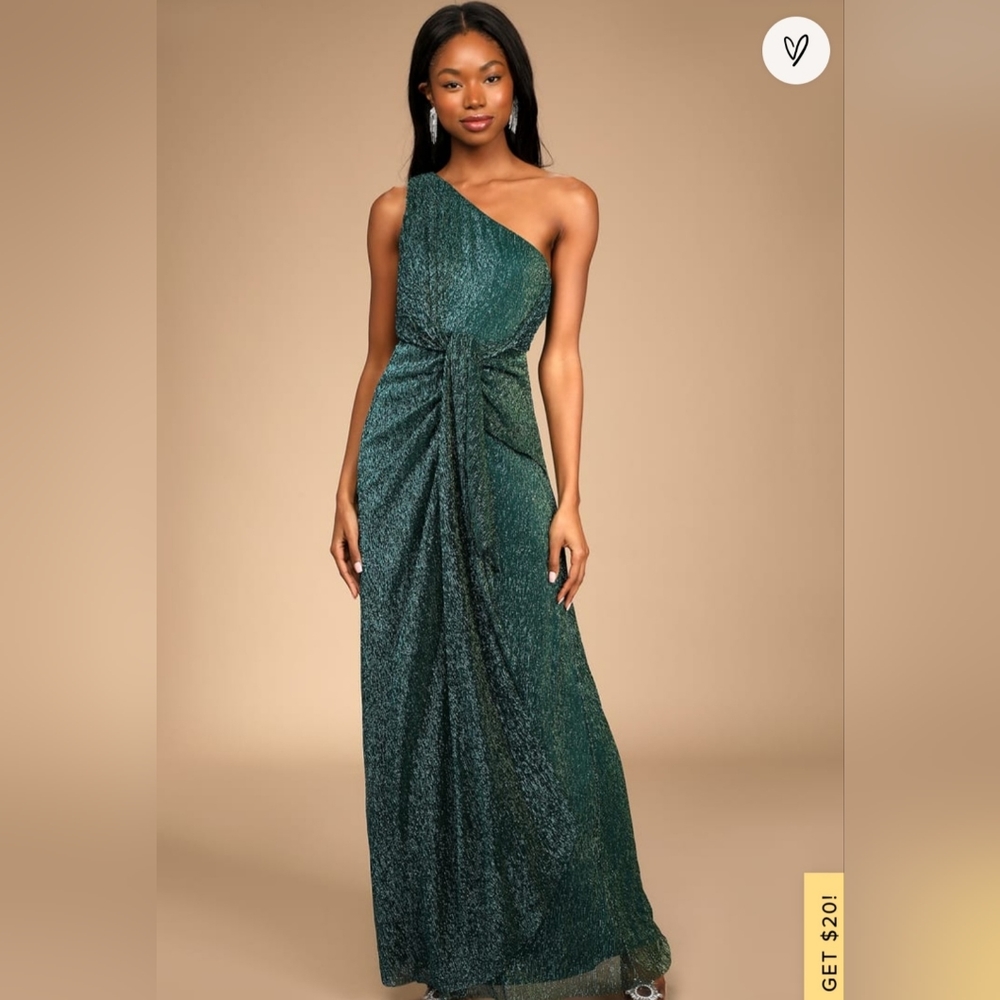 Womens Glamorous Shiny One-Shoulder Maxi Dress by Lulu's ⭐️NWT ☆FINAL